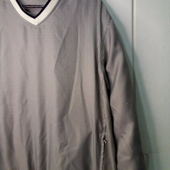 Pro Tour Pullover Jacket Windbreaker L Cool Play Lined Zip Pockets Plaid Black - Picture 8 of 15